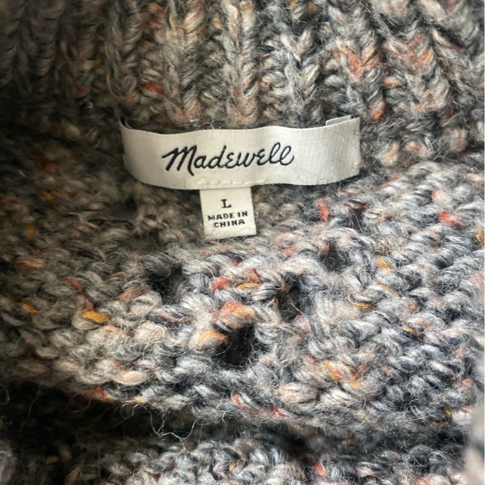 Madewell pointelle bubble sleeve pullover L - Picture 3 of 8